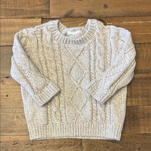 Cream Cable Knit Baby Sweater